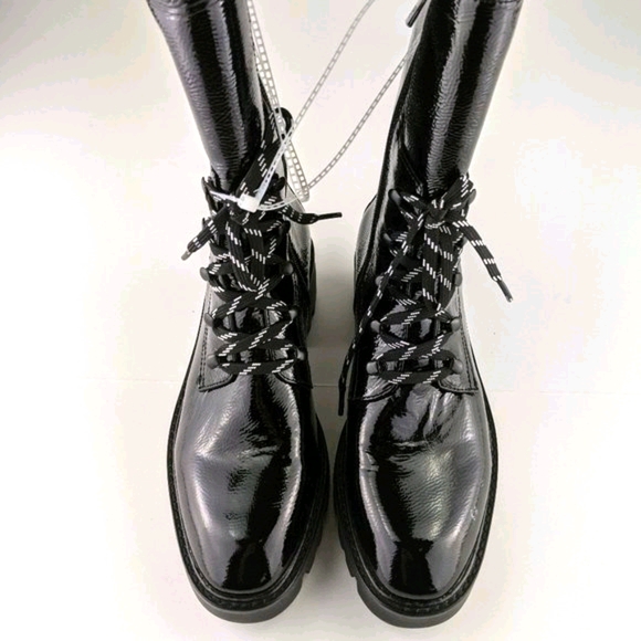 New Donald Pliner Elyas Combat Boot Black Size 6M - Picture 3 of 8